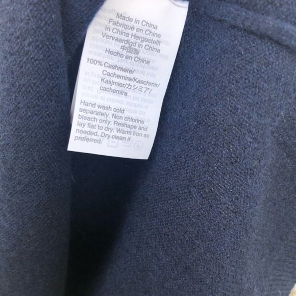 J. Crew Cashmere Star Navy Pullover - Picture 5 of 9